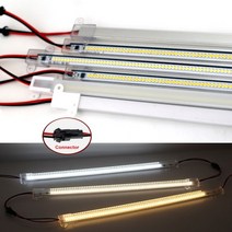 LED스트립 줄LED 고휘도 30cm 40cm led 리지드 라이트 2835 led 형광 투광 조명 튜브 바 산업 쇼케이스 디스플레이 램프 220v, 차가운 흰색, 30cm 밀키 커버