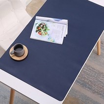 가죽 데스크 패드 책상정리패드 60 X 30 cm 사이즈 책상매트 마우스패드, 딥 블루
