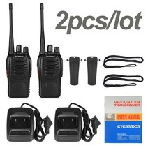 오키토키 워키토키 충전식 Baofeng BF-888S 워키 토키 양방향 라디오 세트 BF 888s UHF 400-470MHz 16CH 송, 02 2pcs  ERJI_01 Usb plug