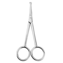 스테인레스 코털 가위 거울 빛 메이크업 눈썹 정리 미용 도구, A 모델 - 화이트