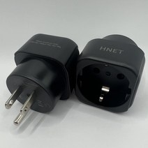 HNET 여행용 변환 어댑터 돼지코 미국 일본 고용량형, 1개입