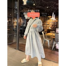 [통통녀쇼핑몰 코리코리]밑단 넓은 기모후드원피스 기모추리닝원피스