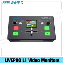 프리뷰모니터 필월드 LIVEPRO L1 멀티 포맷 비디오 믹서 스위처 4-HDMI 입력