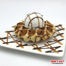 DONT EAT 젤라또 와플 모형 II, 원형접시