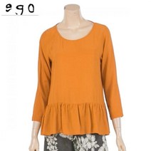 에고 마혼방 레이스 디테일 라운드 블라우스 EQCBL001