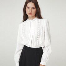마리끌레르 레이스 스탠드업 칼라 코튼 블라우스MADCBL01M9 215690