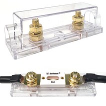 ANL 휴즈홀더 퓨즈홀더 12v 24v 차량 캠핑카 자동차 단자형 휴즈블럭, ANL홀더(8G단자2개)(휴즈미포함)