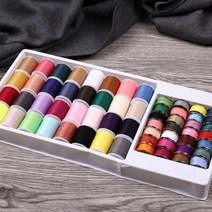 가정용 미니 재봉틀 휴대용 미니 미싱기 미싱기계 재봉기계INNE 기계 실 스티치 용품 세트 자수 상자 스풀 액세서리 키트 폴리 에스테르 강력하고 내구성있는 색상 7, 협력사, 재봉실