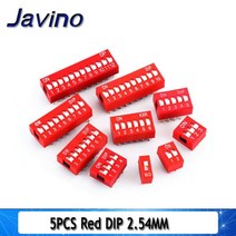 5pcs 슬라이드 형 스위치 모듈 1 2 3 4 5 6 7 8 10pin1.272.54mm 위치 방식 dipsmd 피치 토글 스위치 블루 스냅 스위치 다이얼, 레드 딥 2.54MM, 3핀