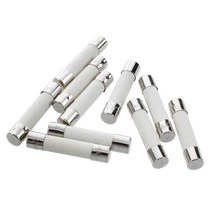 10 PCS AC 250 V 15 A 6 x 30 mm 고속 킥 원통형 퓨즈 튜브 세라믹 · 화이트 + 실버, 하나, 흰색,은