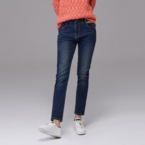 클로니아 위빙기모 스크레치 포인트 스티치 블루 배기진 EM9W03