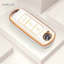 패션 TPU 자동차 원격 키 케이스 커버 마즈다 2 3 6 Axela Demio CX-5 CX7 2015 액세서리, 05 3 Button White