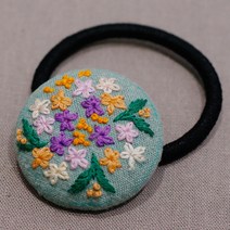 [반제품] 자수 원형 머리끈 - 프랑스자수 자수용품