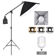 붐암 크로스바 소프트 박스 LED 연속 조명 스튜디오 키트 사진 및 촬영 장비용 50x70cm, 10 135W 3 Colors