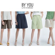 [1+3특가] 바이유 여성 와이드 시어서커 반바지
