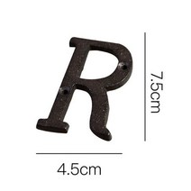 주택대문 상품!!! 레트로 스타일 식료품 주철 금속 크리에이티브 DIY 집 문패 문자 기호, 23 R