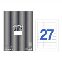 바코드용 라벨(LQ-3104/20매/27칸/폼텍)