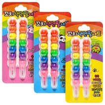 꼬치색연필세트(18개) 무지개 판촉물 8색 단체선물 조립, 본상품선택