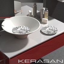 italy KERASAN 세면기 칵테일 01-4801 탑볼 세면대 도기, 1개