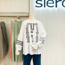 [시에로] 볼륨 슬리브 에스닉장식 블라우스 SF3SHF051 (P001027396)
