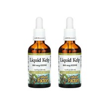[1+1] Natural Factors 네추럴 펙터스 리퀴드 켈프 800mcg 50ml 요오드 엽상체 요오드화 칼륨 칼륨 다시마 채식주의자 VEGETARIAN 비건, 1개, 기본