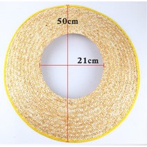 안전모 예초기 경량 접이식 통풍 초경량 안전모 내피 햇빛가리개 걸이대 방재모자 땀받이 테두리 건설 자외선 차단제 및 양산 밀짚 짠 자 통기성 헤드리스 밀 밀짚 건설 자, 모자 챙 50cm, 50cm