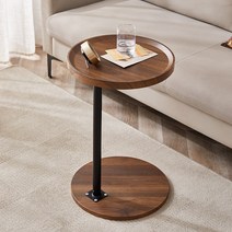 고급 원목 엔틱 나무 사이드 테이블 원형 협탁 조립, F8라운드 40X40X55 인조대리석 그레이