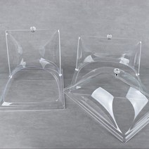 아크릴 커버 사각돔 소 AA 케익 커버 푸드 덮개 뚜껑 푸드 박스, 아크릴커버사각돔 중(가로슬라이드