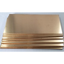 황동판1T x100x100mm/ 황동판시트1T/ 두게1mm 가로100mm 세로100mm, 1T, 1개
