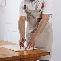 캔버스 앞치마 어린이집 유치원 보육 교사 실습 공방 바리스타 미술네일샵 카페 앞치마, 핑크