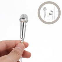 asmr마이크 방송용마이크 유튜브 개인방송 스탠드 먹방 마이크 미니 작은 노래 Asmr 녹음 휴대용 전문 가라, 01 Silver