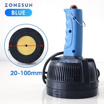 병파쇄기 공업용 분쇄기 프레스ZONESUN ZS-DL800 휴대용 전자기 유도 실러 병 씰링 기계 알루미늄 호일 플, 03 20-100mm Blue_01 220V