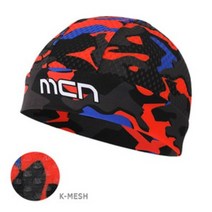 MCN 메쉬 스컬캡 자전거모자 헬멧이너캡 쪽모자, 13-카모 레드