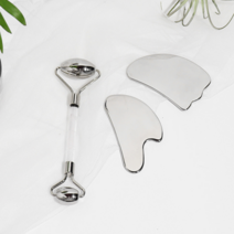 괄사 마사저 종아리 휴대용 갈사 괄사기 얼굴 경락 기구 마사지 크림 처진 볼살 리프팅 황금 도금 맛사지 순환 1+1+1, S마사지크림