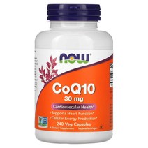 NOW Foods CoQ10 30 mg 240 Veg 캡슐, 60 Count