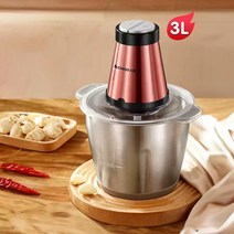 업소용 핸드블랜더 멀티다지기 업소용믹서기 대용량믹서기 다지기 블렌더믹서기 마늘다지기 대용량, 3L 스테인레스+칼날2세트+교반기