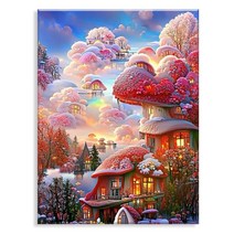 오로라데코덴 캔버스형 보석십자수 40x50cm, MK104 동화 속 마을