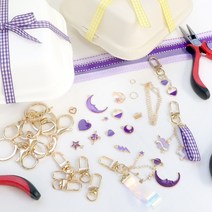 DIY 키트 키링 만들기 부자재 세트 악세사리 취미생활, 키링 만들기 키트7, 10구 정리함, 1개