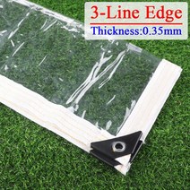 방수포 방수 투명 PVC 발코니 다육 식물 타프 테라스 선명한 두께, 50.3-Line Edge - 1.2x3m