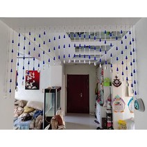 크리스탈 커튼 비즈 출입구 장식 파티션 거실 침실 문 쉬운 설치아치형 - 40줄 레드 ASFNGHDHHHHSSDD