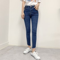 빅사이즈 베스트재입고 시크릿밴딩 32-42 사선 컷팅 데님 스키니진 청바지(274) 슬림핏 데일리 여성바지