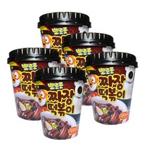 (5개묶음) 뽀로로 떡볶이 4종 (치즈 짜장 크림 매콤), 뽀로로 짜장 떡볶이 110g×5