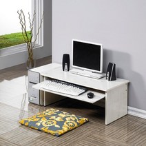 좁은공간 키보드 마우스 수납 좌식 컴퓨터 책상(80cm) 컴터 목재 원룸 학생, 핑크워시