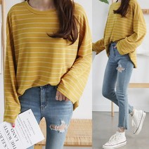 하늘바라기 여성용 모스트 단가라 티 긴팔 티셔츠