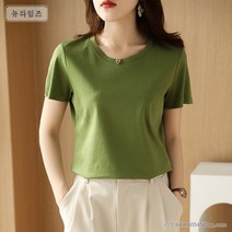 반팔 티셔츠 여 여름 루즈핏 여자상의 T-shirt 9K373
