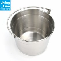 음식점 업소용 고급 스텐통 들통 대용량 깍두기통 다양한사이즈 스텐 보관용기 아이스버킷 스텐레스 곰국 곰탕 찜냄비 큰냄비 대형 국통 육수통, [LL] 사이즈-소-뚜껑 미포함