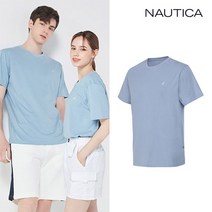 노티카 [NAUTICA] 노티카 남여공용 데일리 반팔티셔츠 라이트블루
