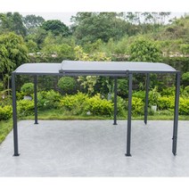 이동식 파고라 주차장 스카이어닝 야외 슬라이딩 길이 조절 테라스 조립식, 단일옵션