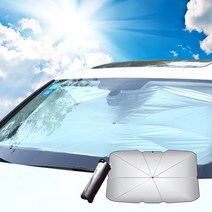 니녹스 차량용 앞유리 우산형 햇빛가리개, 블랙