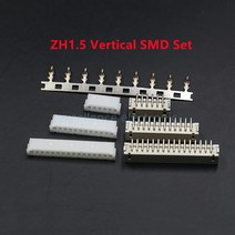 전선연결부품 SH1.0 JST1.25 PH2.0 XH2.54 SH/JST/ZH/PH/XH 수평/수직 SMD 핀 헤더 + 하우징 터미널 세트, 06 ZH1.5 Vertical_06 7P